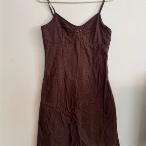 Point Zero Brown Beaded Dress